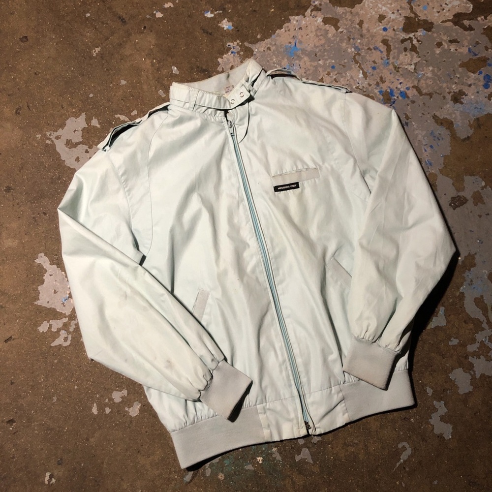 Members Only Blue Windbreaker Jacket